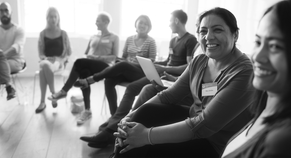 Photo of community members in a training session